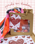 Pack de San Valentín pañuelo y dulces