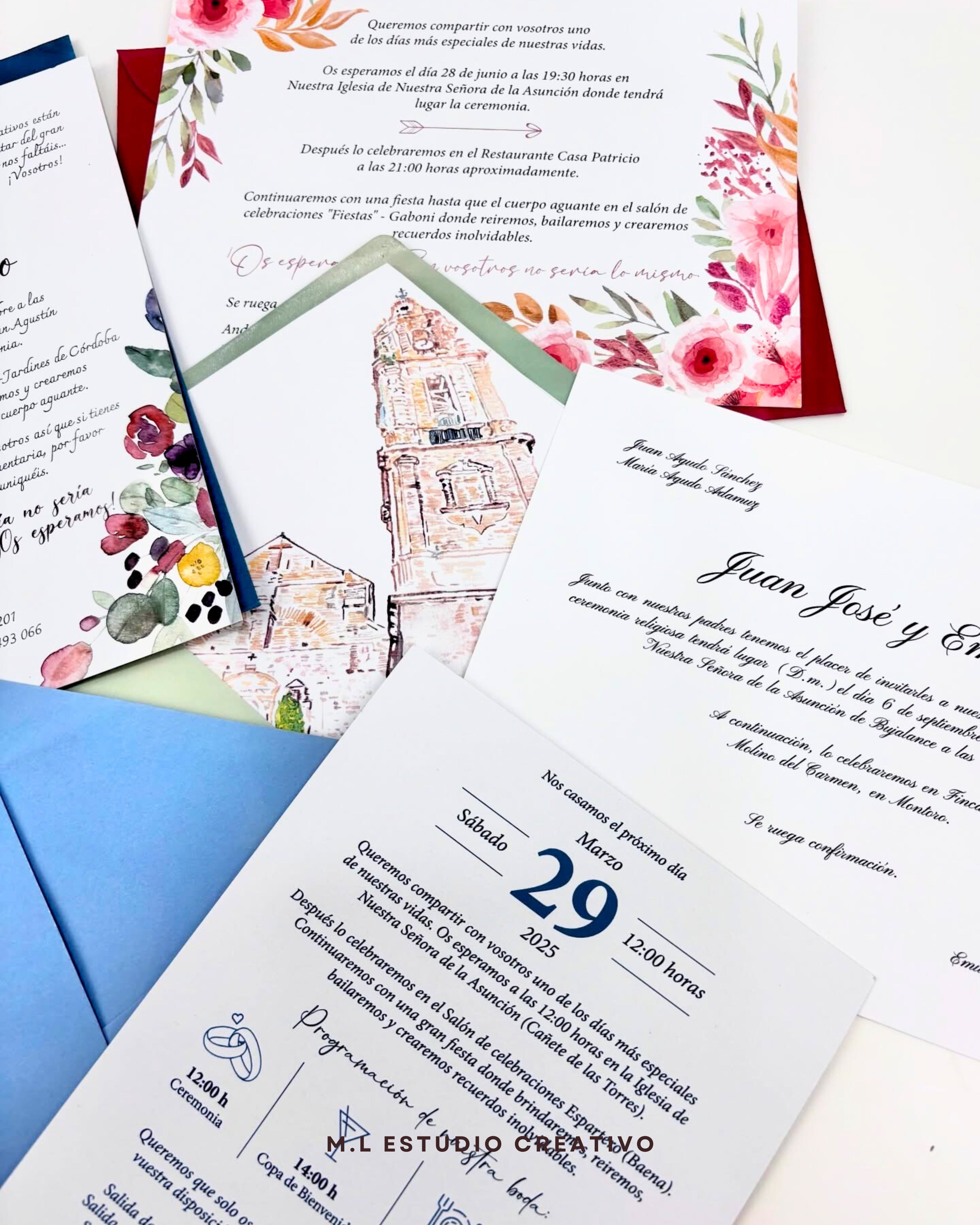 Invitación de boda totalmente personalizada